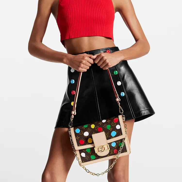 LOUIS VUITTON X Yayoi Kusama Dauphine Mm Monogram Multicolor-6