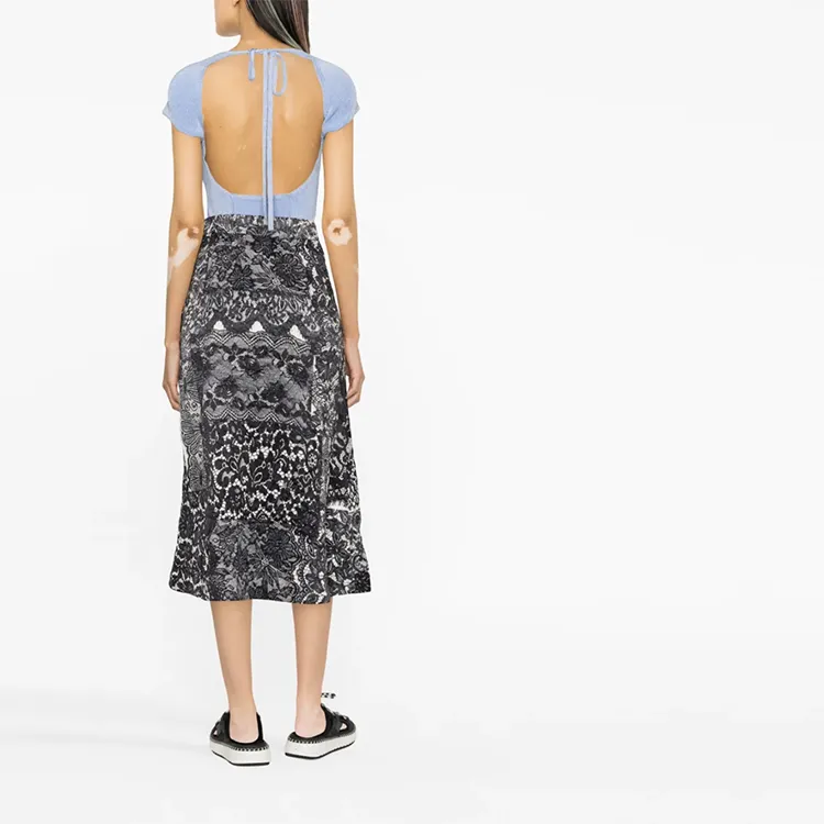 GANNI Casual Long Skirts Women's Black-2