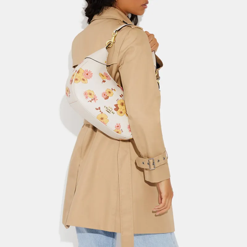 COACH Hobo Leather Hobo Bag, Handbag, Shoulder Bag Women's White-4
