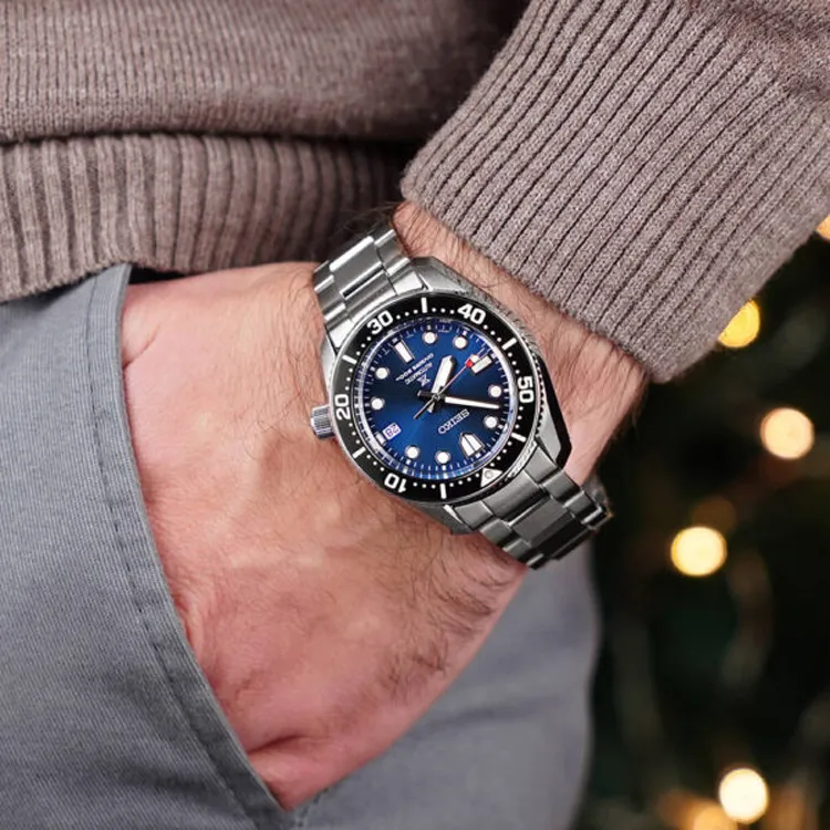 SEIKO Prospe Automatic Mechanical Movement Stainless Steel Strap Watch Men's Watches Blue Dial-4