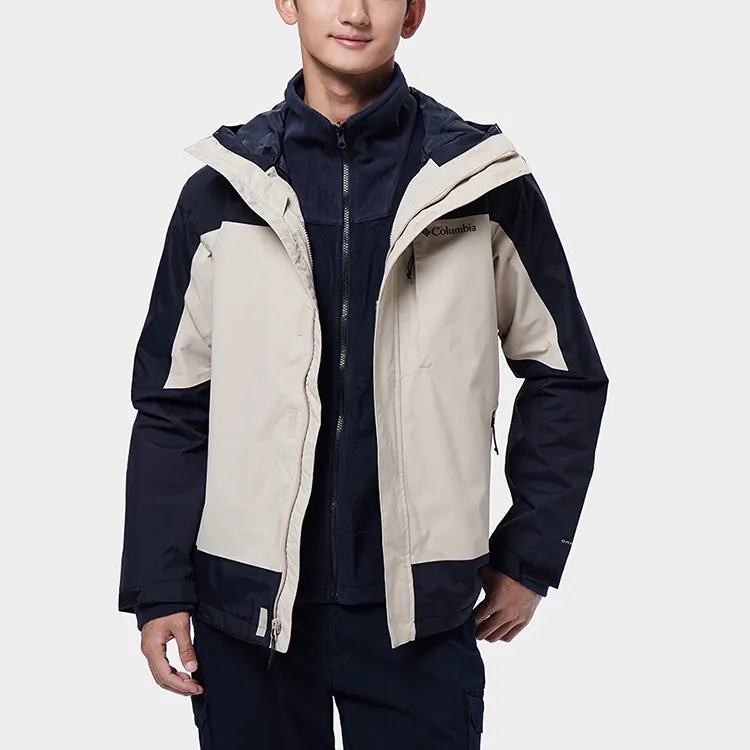 Columbia City Outdoor Collection Waterproof And Windproof Windbreaker Jacket Men's Khaki-5