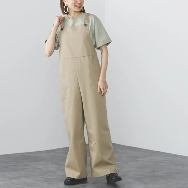 Beams Overalls Women's Beige-3