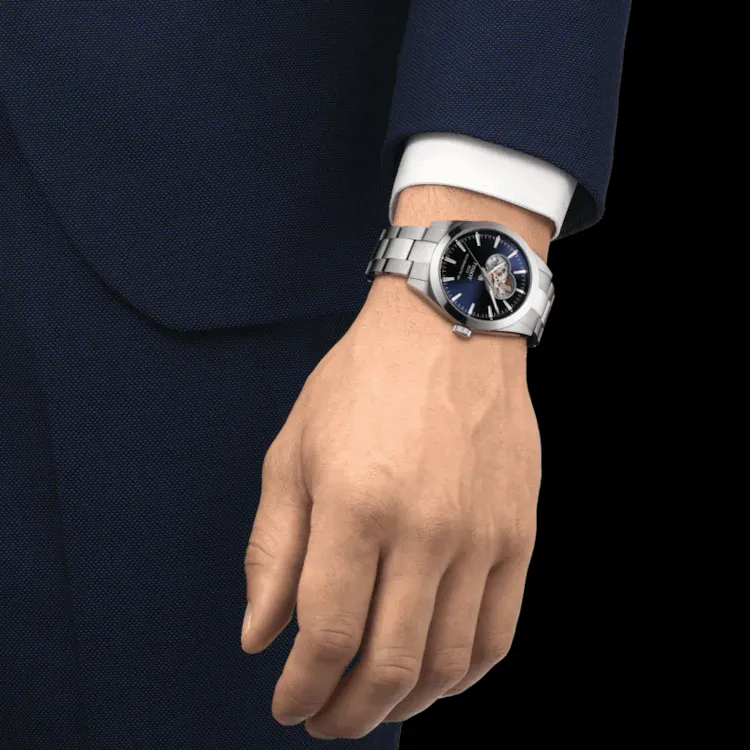 TISSOT Windy Collection Automatic Mechanical Movement Men's Watches Watch 40mm Blue Dial T127.407.11.041.01-4