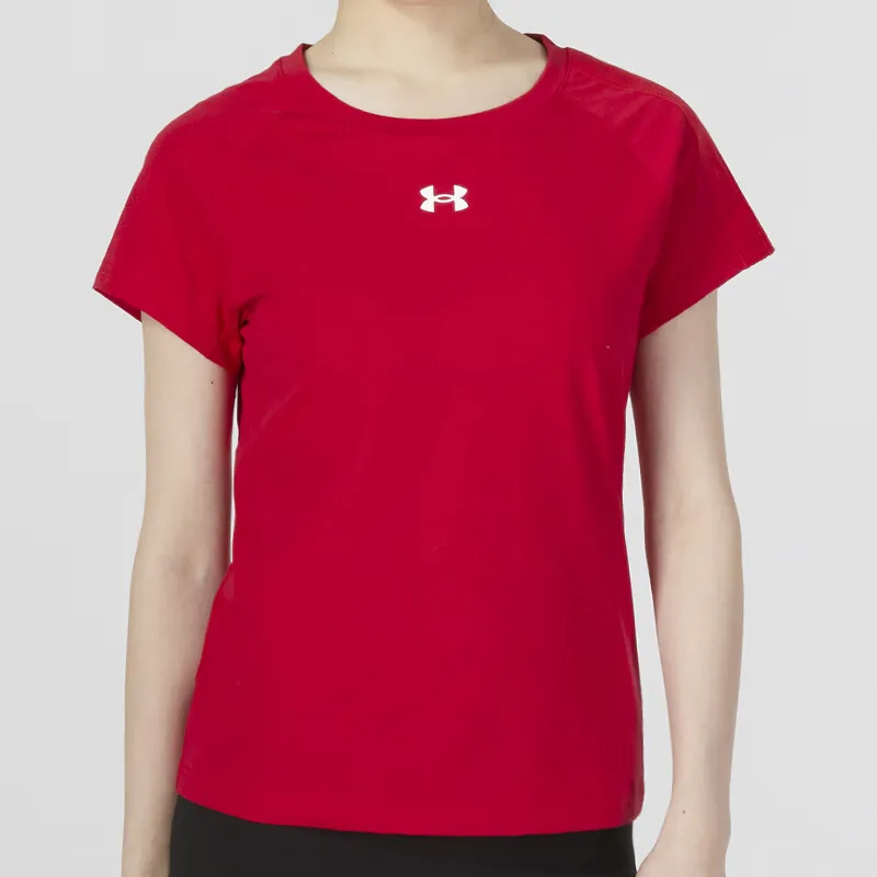 Under Armour Raglan Sleeve T Shirt Women's Red-1