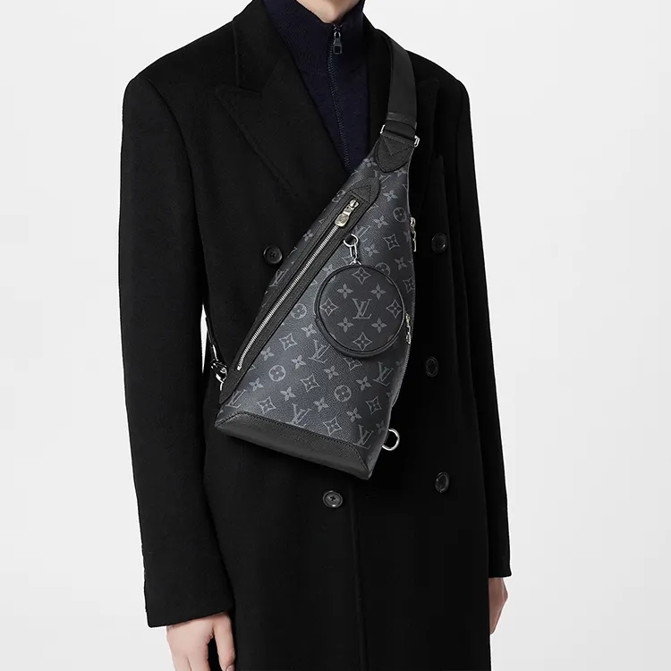 LOUIS VUITTON Duo Sling Bag Black-7