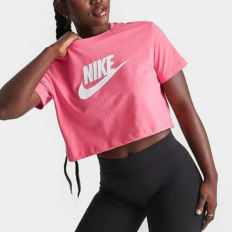 Nike Crop Tops Women's Pink-4