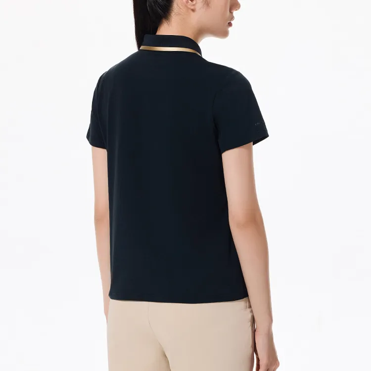 ANTA Champion Series Polo Shirts Women's Night Sea Black-2