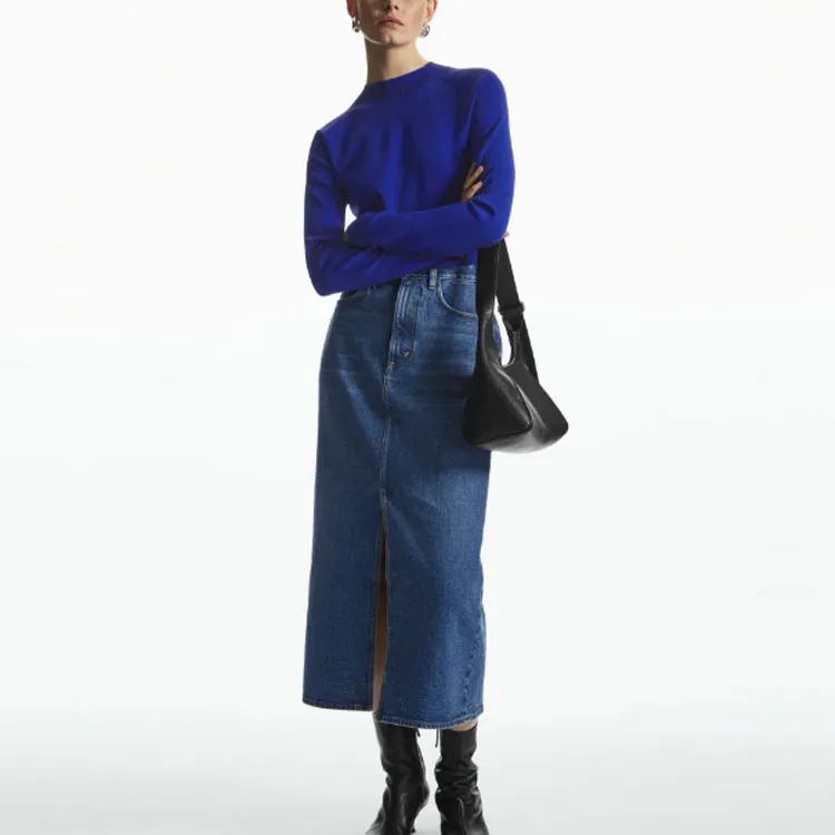 COS Crop Tops Women's Blue-2
