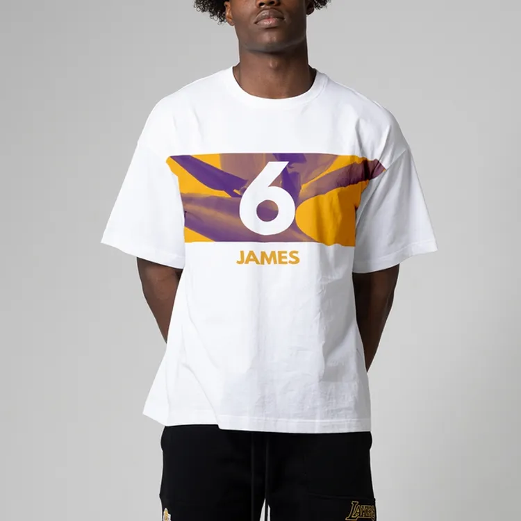 NBA Los Angeles Lakers T Shirts Men White-2