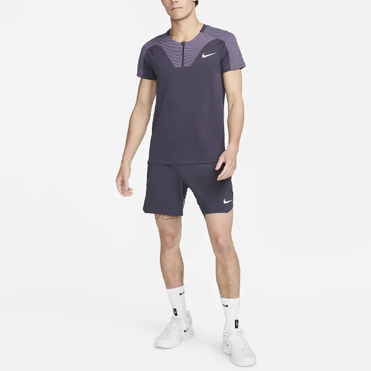 Nike Dri Fit T Shirts Men Purple-2