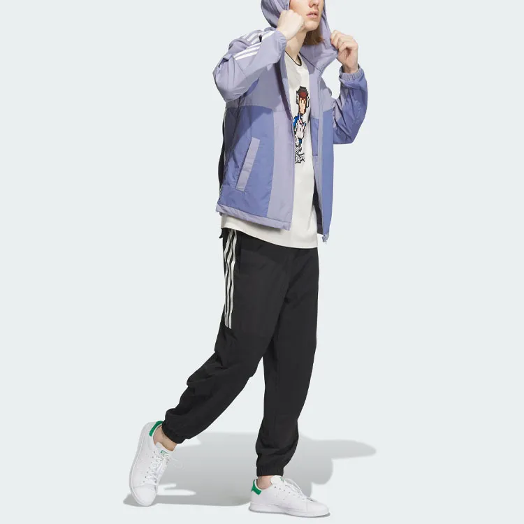 Adidas Originals Classic Three-stripe Series Jacket Unisex Ash Violet-4