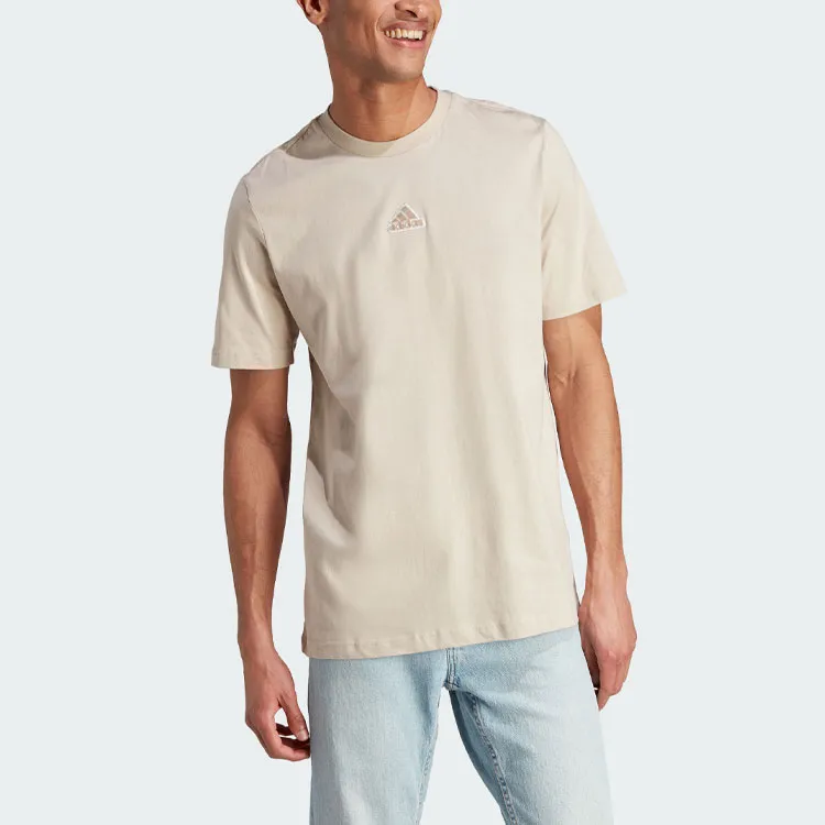 Adidas T Shirts Men Beige-2