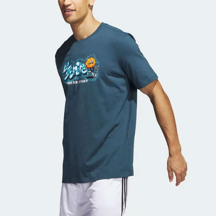 Adidas T Shirts Men Arctic Ocean Blue-1
