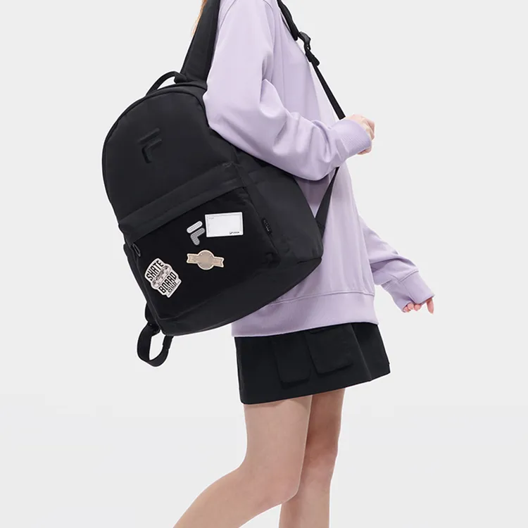 FILA FUSION Fabric Backpack Regular Unisex Black-3