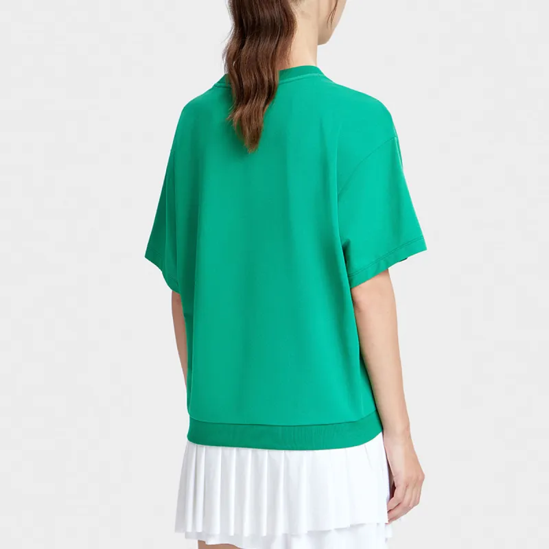 FILA Drop Shoulder Sleeve T Shirt Women's Ethereal Grass Green-2