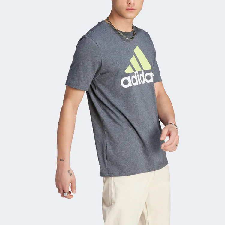 Adidas Essential Set in Sleeve T Shirt Men's Gray-3