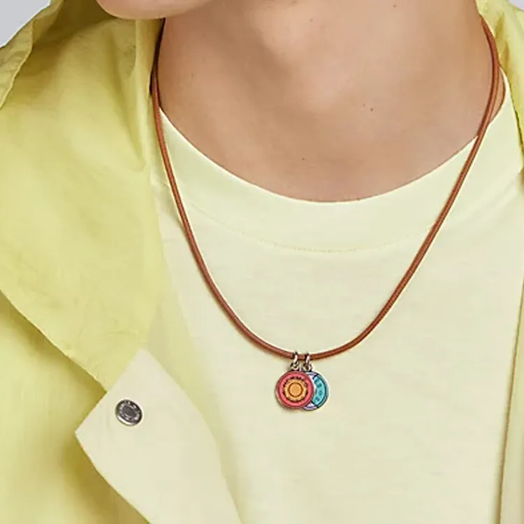 HERMES Eclipse Calfskin Necklaces Unisex Multicolor-2