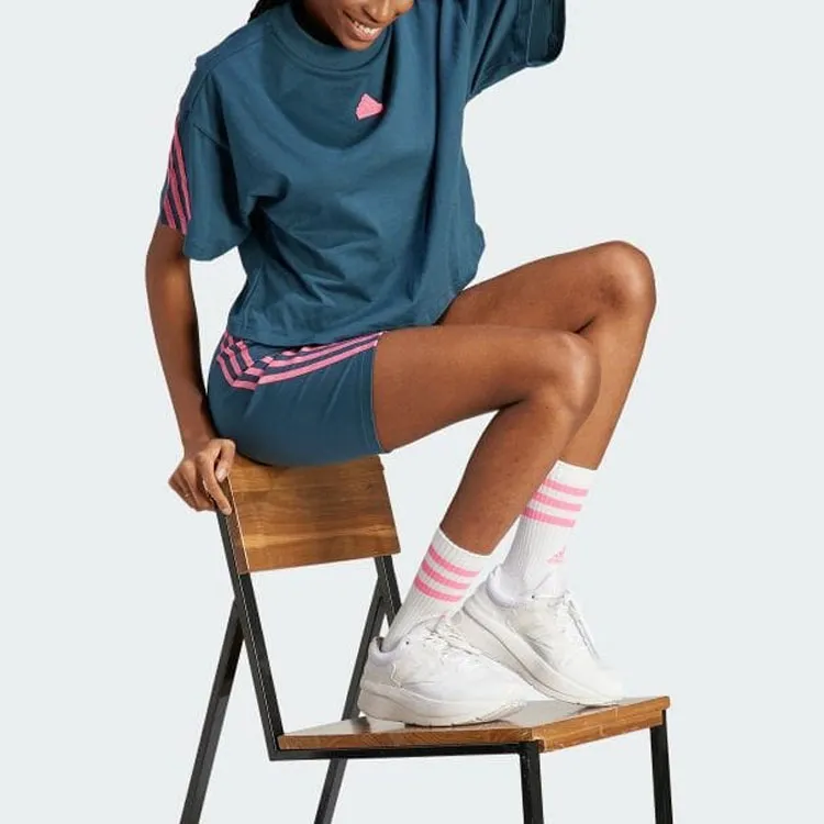 Adidas Crop Tops Women's Blue-3