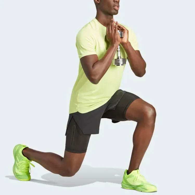 Adidas Hiit T-Shirts Men Lime Green-3