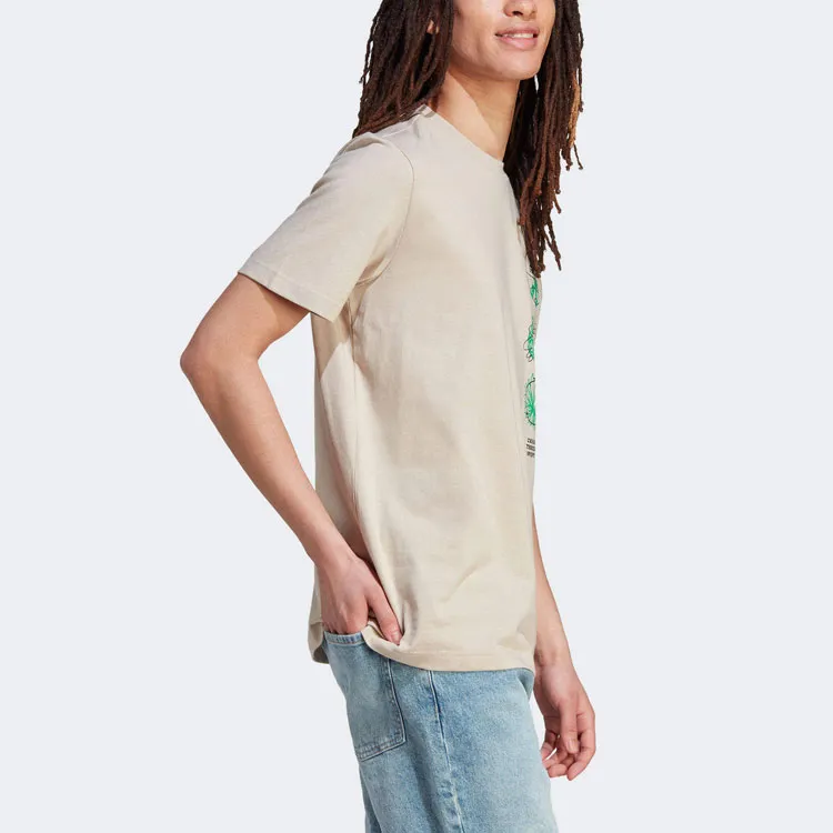 Adidas Set-in Sleeve T-Shirt Men's Beige-3