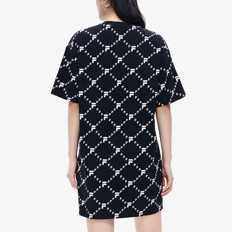 FILA FUSION Short Sleeved Dresses Women's Pitch Black-3