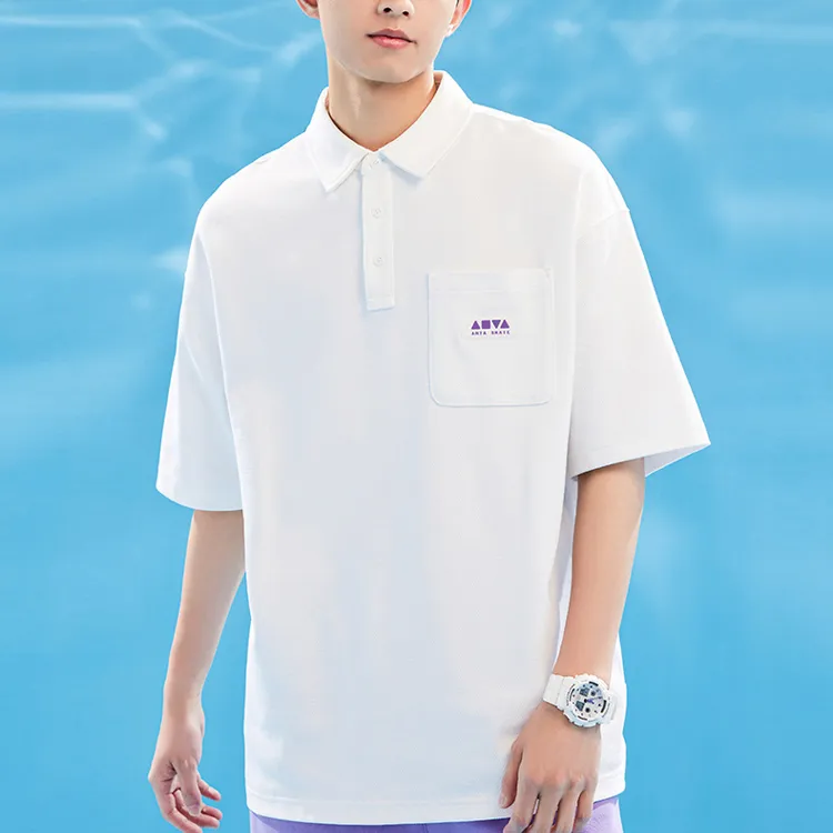 ANTA Life Collection Polo Shirts Men Snowflake White-3