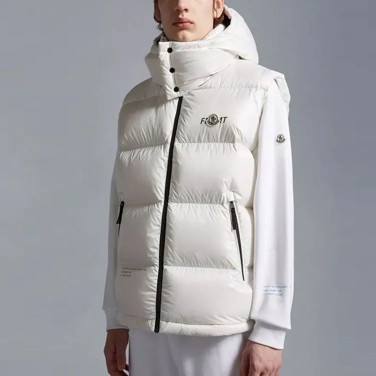Fragment Design X MONCLER GENIUS MONCLER GENIUS X Fujiwara Hiroshi FRGMT Vests Unisex White-3