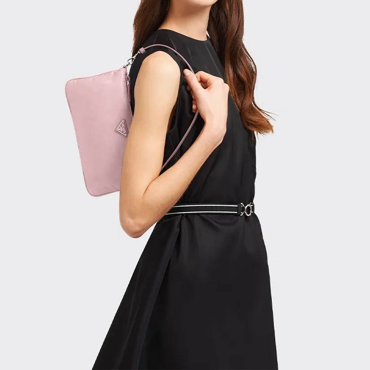 PRADA Re Nylon Mini Bag Alabaster Pink-6