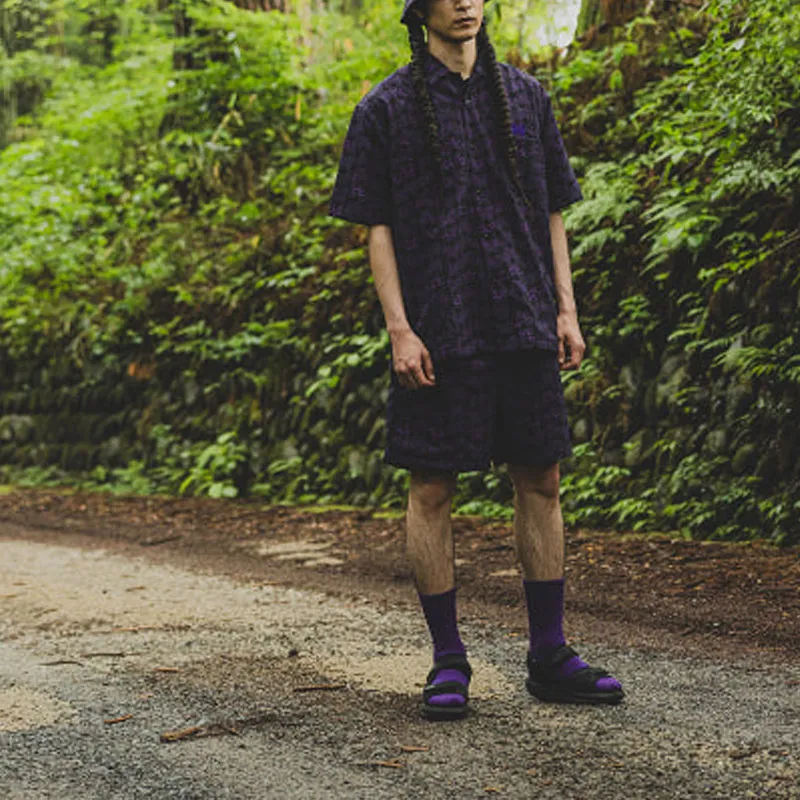 Beams X Needles Casual Shorts Men Leopard Print-3