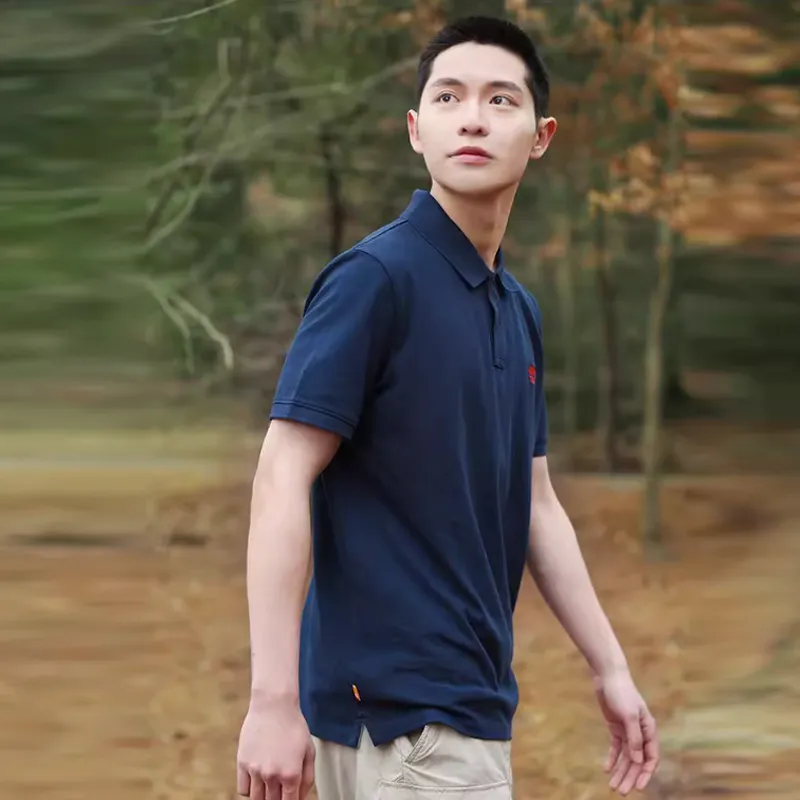 Timberland Polo Shirt Men's Dark Sapphire-4