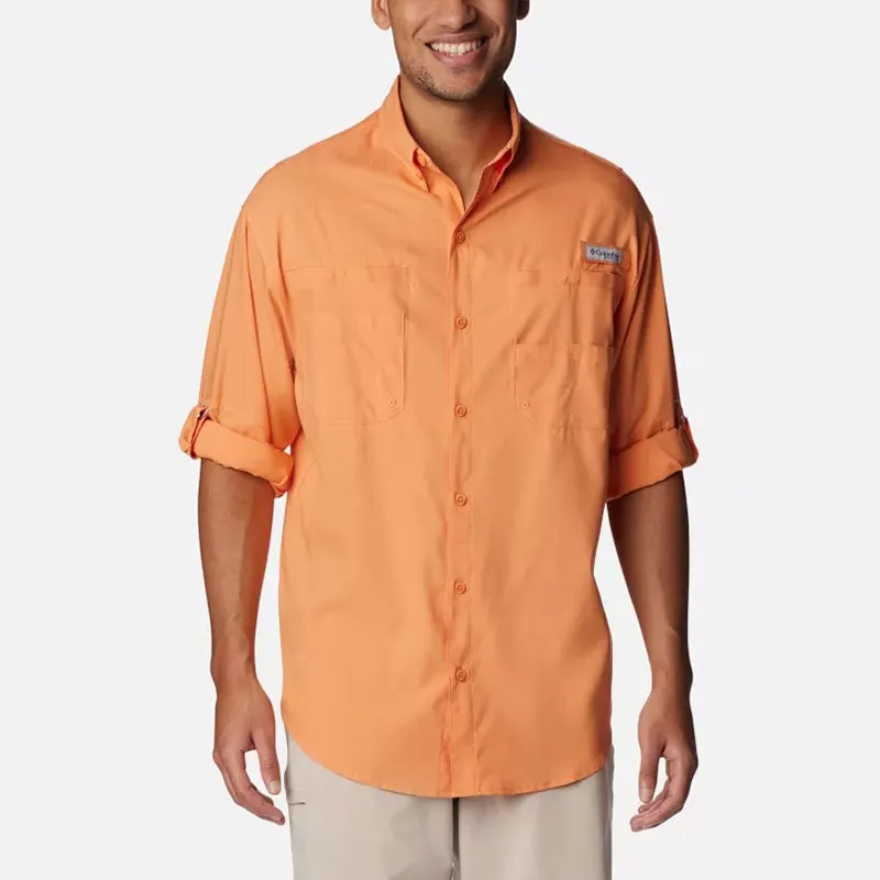 Columbia Shirt Men's Orange Coral-3
