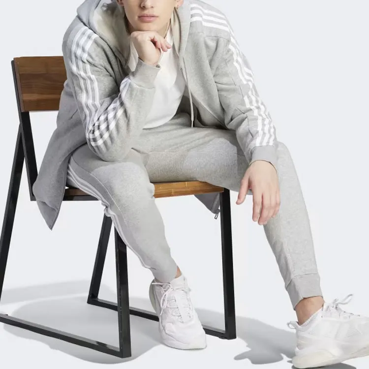 Adidas Essentials Fleece 3 Stripes Full Zip Hoodie-2