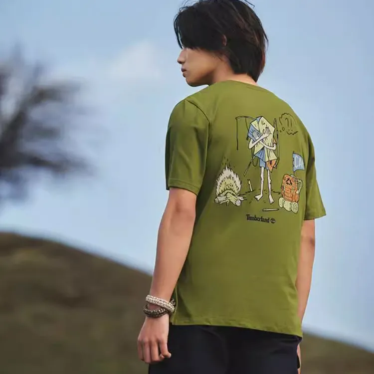 Timberland T Shirt Men's Green Calla Lily-3