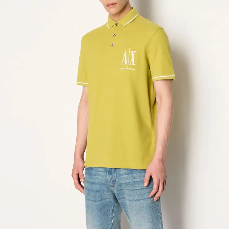 ARMANI EXCHANGE Polo Shirts Men Lime Green-2