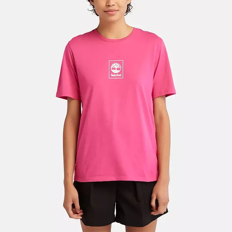 Timberland T-Shirts Women's Rose Red-1