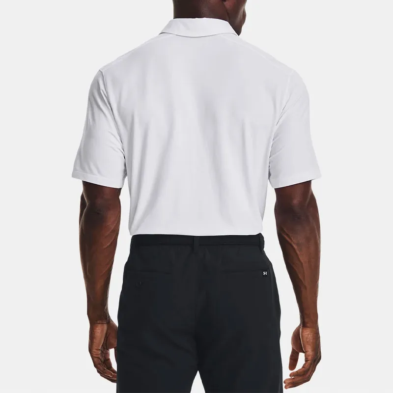 Under Armour Luxe Polo Shirts Men White-3