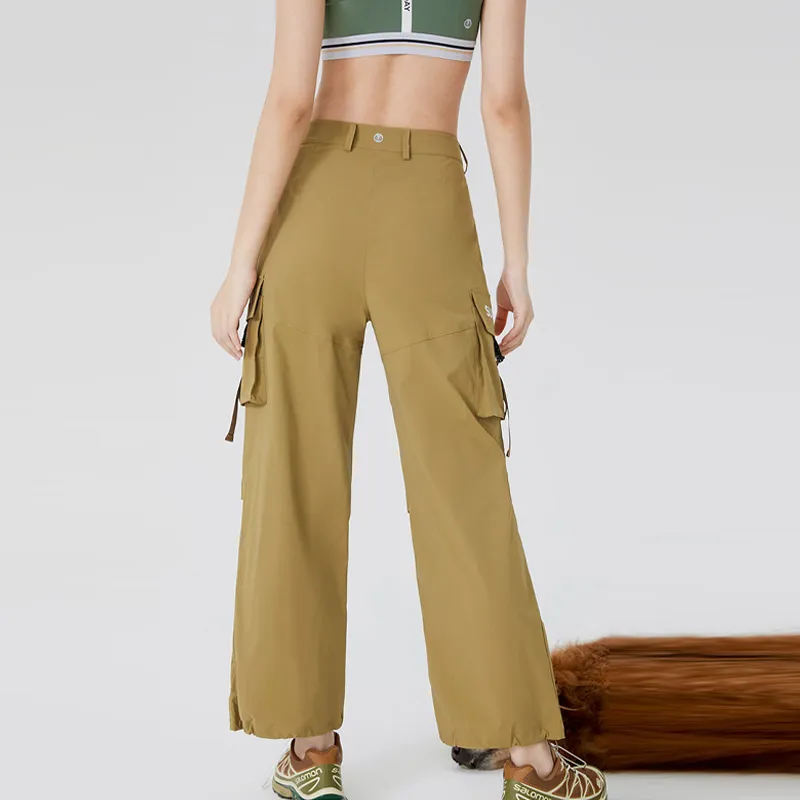 Sumday Athletics Cargo Pants Women's Khaki-4