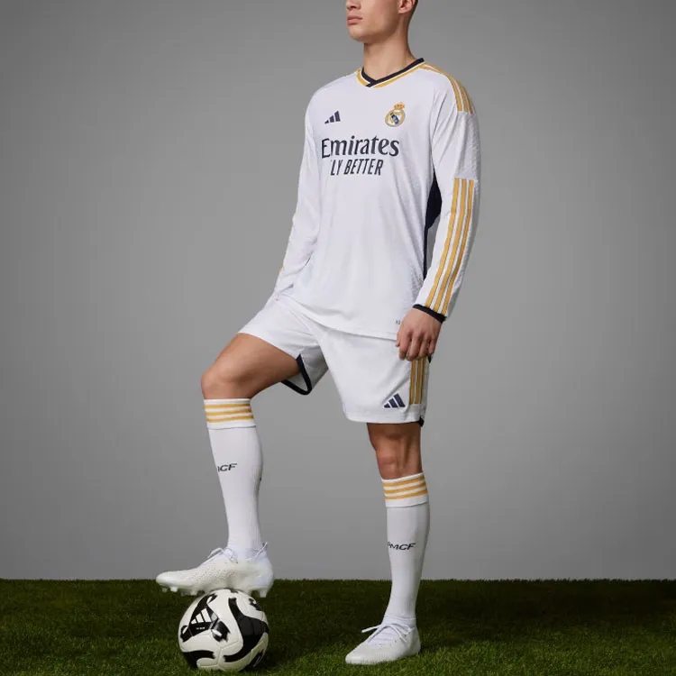 Adidas Real Madrid 23/24 Long Sleeve Home Jersey-2