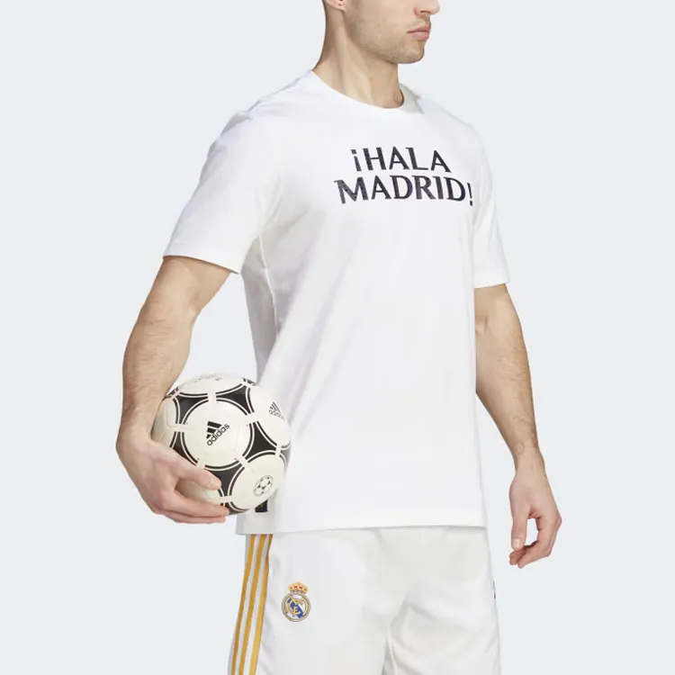Adidas Real Madrid T-Shirts Men White-3