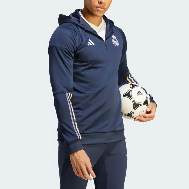 Adidas Real Madrid Sweatshirts Men Ink Blue-4