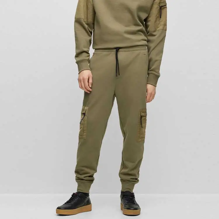 HUGO BOSS Drawstring waist Cotton Track Pants-2