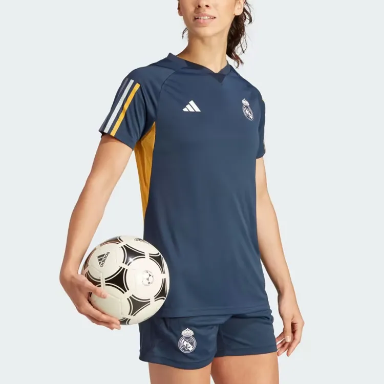 Adidas Real Madrid Soccer Jerseys Women's Dark Blue-4