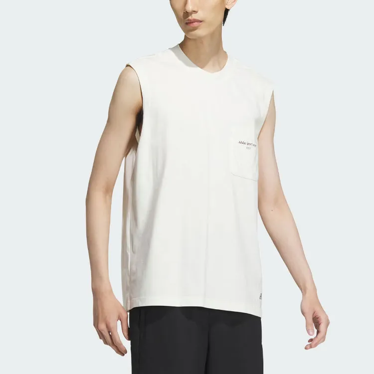 Adidas Tank Tops Men's Jade White-3