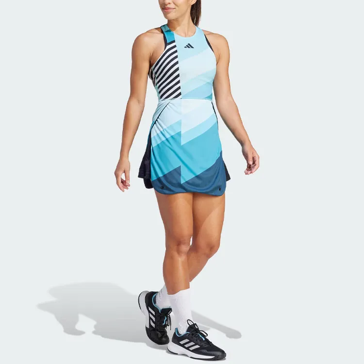 Adidas AEROREADY Sleeveless Dress Women's Blue-4