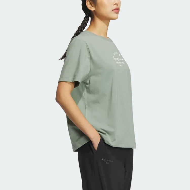 Adidas T Shirts Women's Dusty Green-1