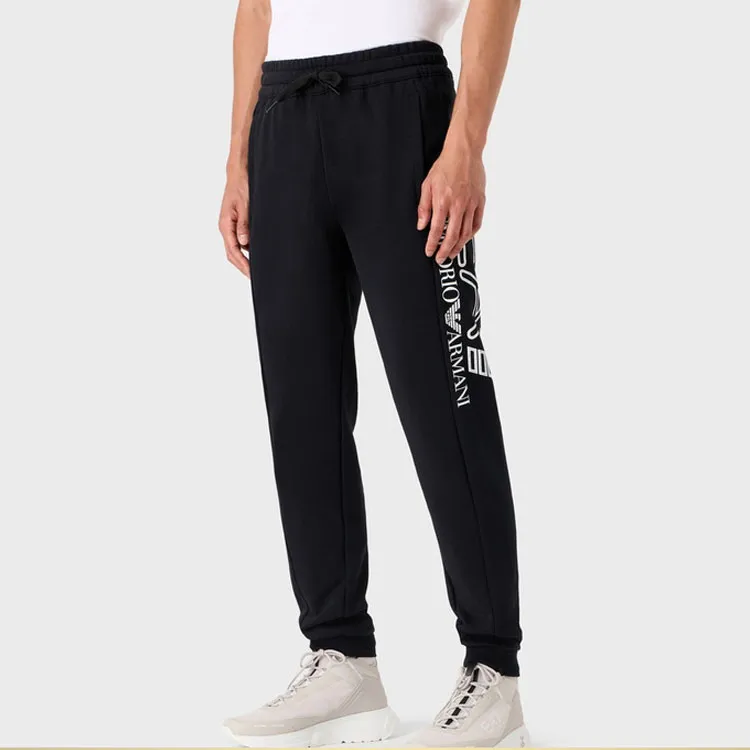 EMPORIO ARMANI EA7 FW23 Knitted Sports Pants Men's Black-3