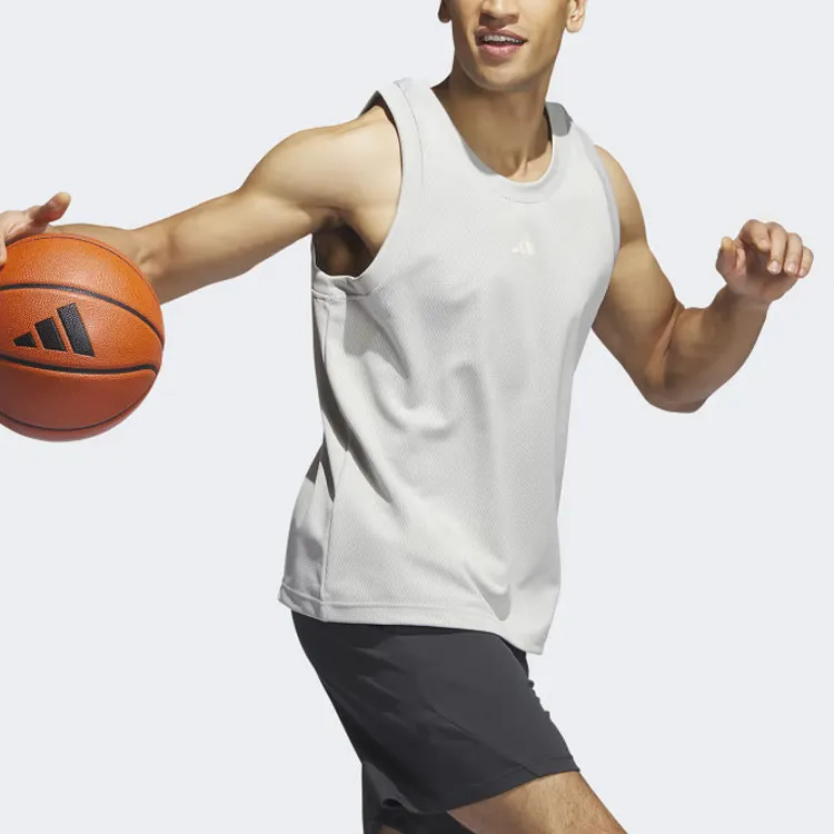 Adidas Tank Tops Men Gray-2