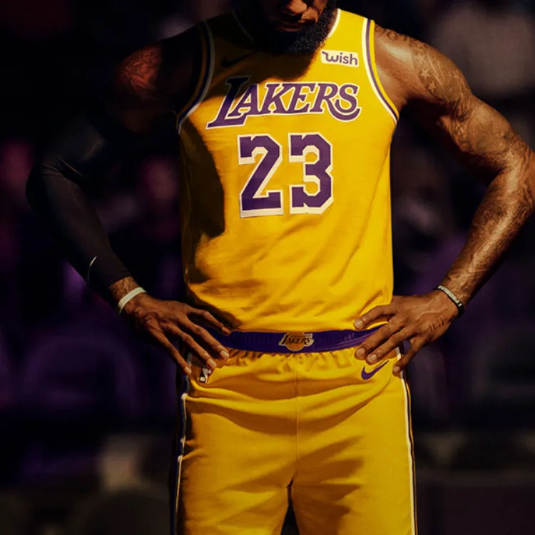 Nike X Nba Kids Los Angeles Lakers Lebron James Icon Edition Swingman Jersey-2