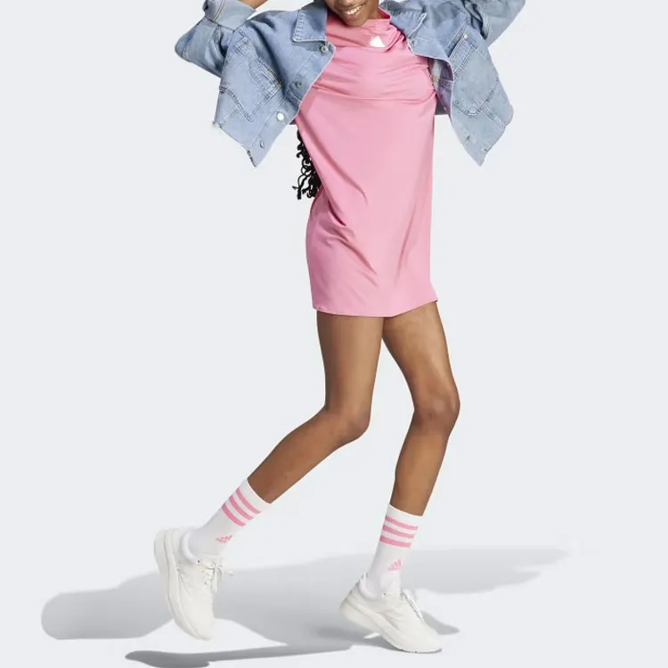 Adidas Short-Sleeved Dresses Women's Pink-2