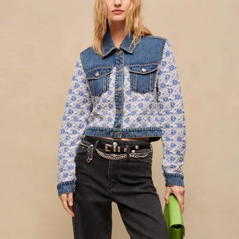Maje Denim Jackets Women's Blue-1